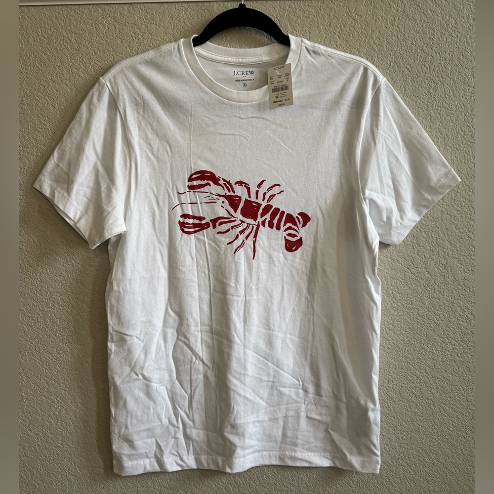 NWT J. Crew Men’s Lobster Graphic Tee Size Small - Picture 2 of 4